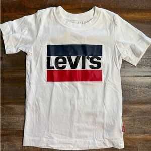 Levi's Kids White Tee with Bold Logo—EUC